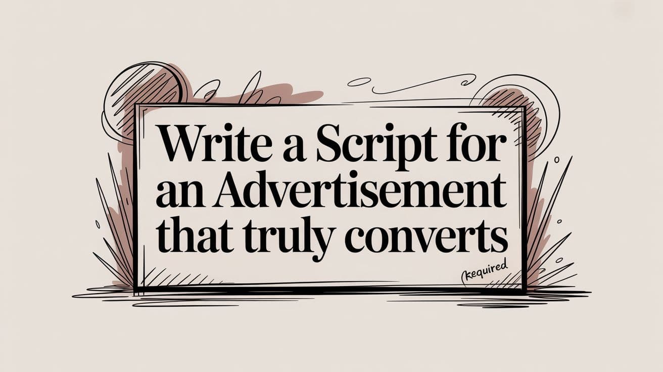 Write a Script for an Advertisement That Truly Converts