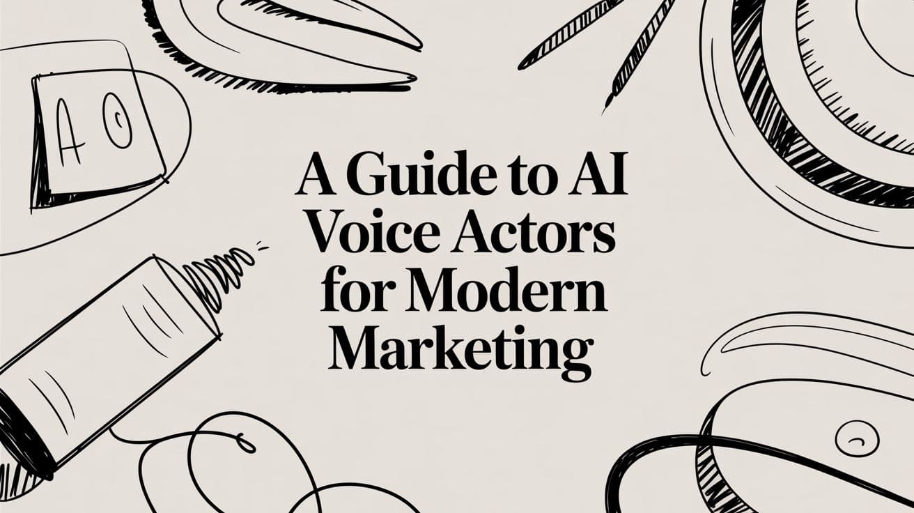 A Guide to AI Voice Actors for Modern Marketing