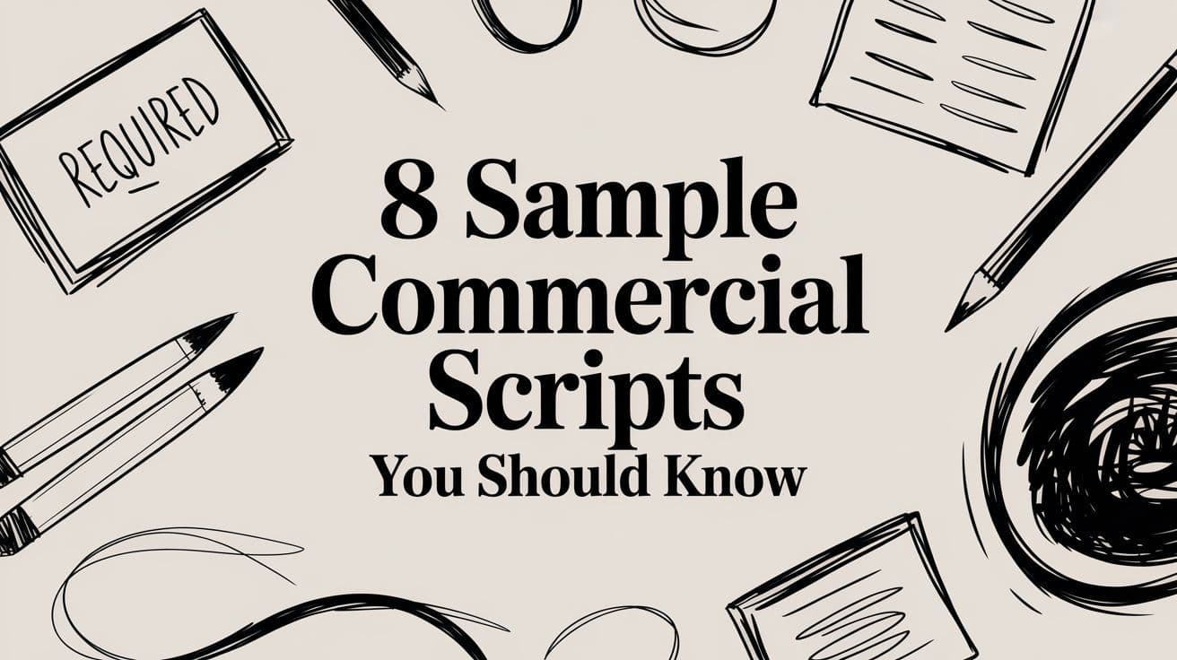 8 Sample commercial scripts You Should Know