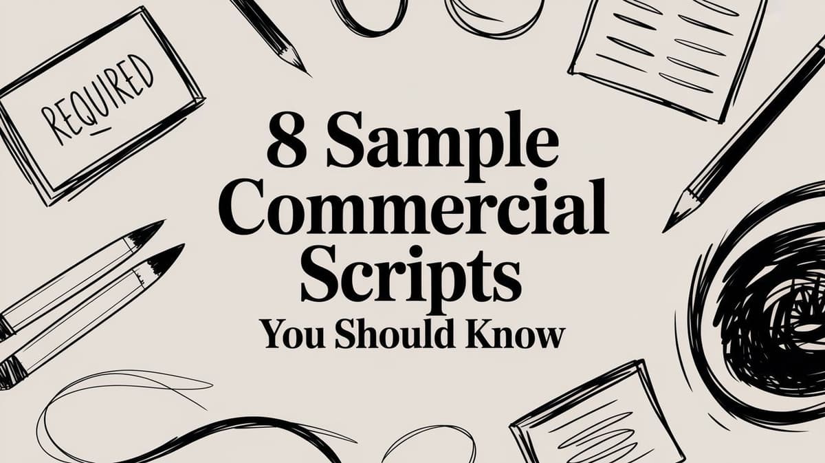 8 Sample commercial scripts You Should Know | Proom